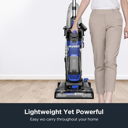 Eureka Powerful Lightweight Upright Vacuum Cleaner - Ideal for Carpet & Hard Floors | Blue & Black