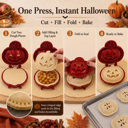 Halloween Hand Pie Mold Set - Reusable Fall Baking Supplies, 8 Shapes - A-2 Pcs