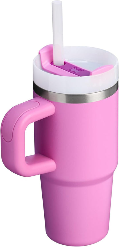 STANLEY Quencher H2.0 Tumbler - 14 oz Insulated Stainless Steel with Handle & Straw | BPA-Free | Peony