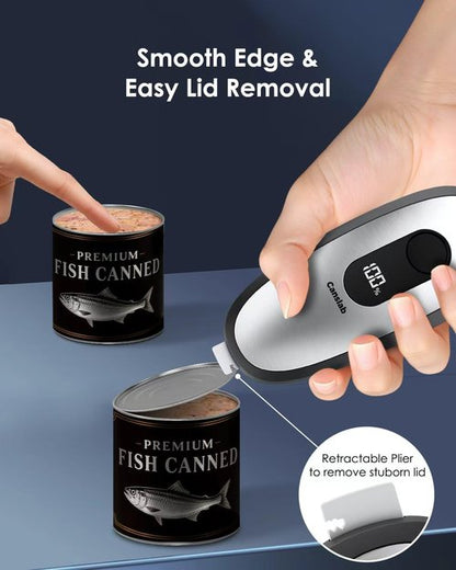 Canslab IRON Rechargeable Electric Can Opener - Wall-Mountable, Smart Auto Stop & LED Battery Indicator