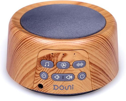 Douni Sleep Sound Machine - White Noise Device with 27 Soothing Sounds | Timer Settings for Relaxation & Sleep, Wood Grain Finish