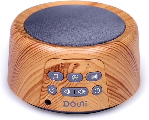 Douni Sleep Sound Machine - White Noise Device with 27 Soothing Sounds | Timer Settings for Relaxation & Sleep, Wood Grain Finish