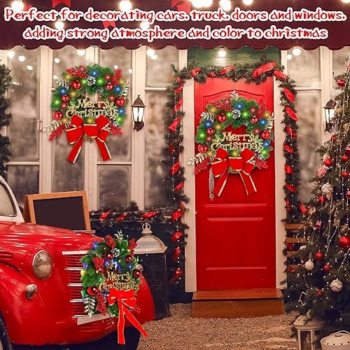 Christmas LED Wreath for Car Truck Festive Decoration - Delicate Variation
