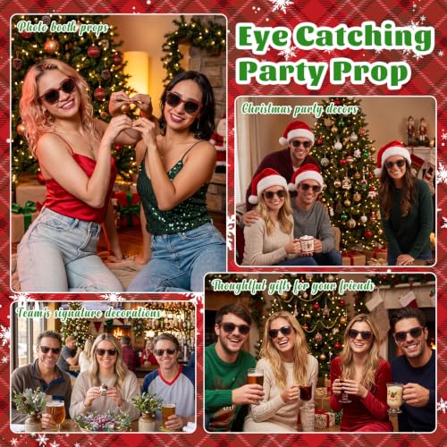 12 Pcs Christmas Party Sunglasses Props Accessories - Holiday Holiday