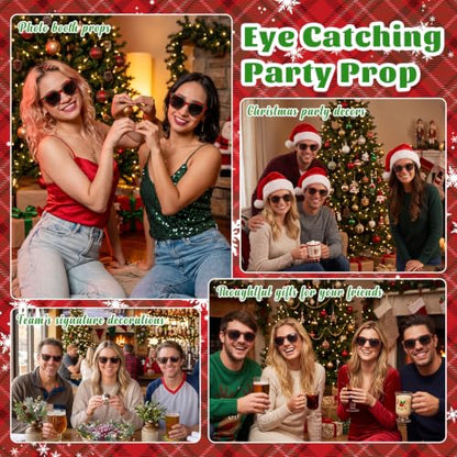 12 Pcs Christmas Party Sunglasses Props Accessories - Holiday Holiday