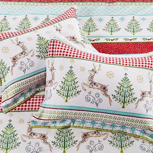 King Holiday Comforter Set with Deer & Christmas Trees - Merry & Bright Collection
