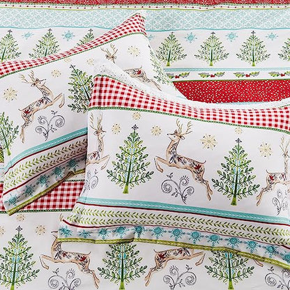 King Holiday Comforter Set with Deer & Christmas Trees - Merry & Bright Collection