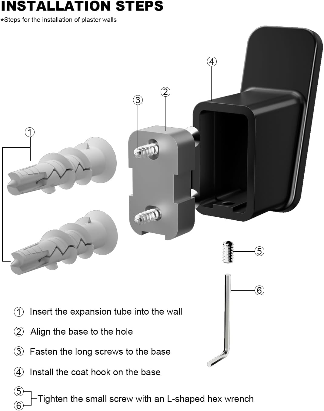 Skiennix Matte Black Towel Hooks - Heavy Duty Wall Hooks for Bathroom & Mudroom | 4-Pack