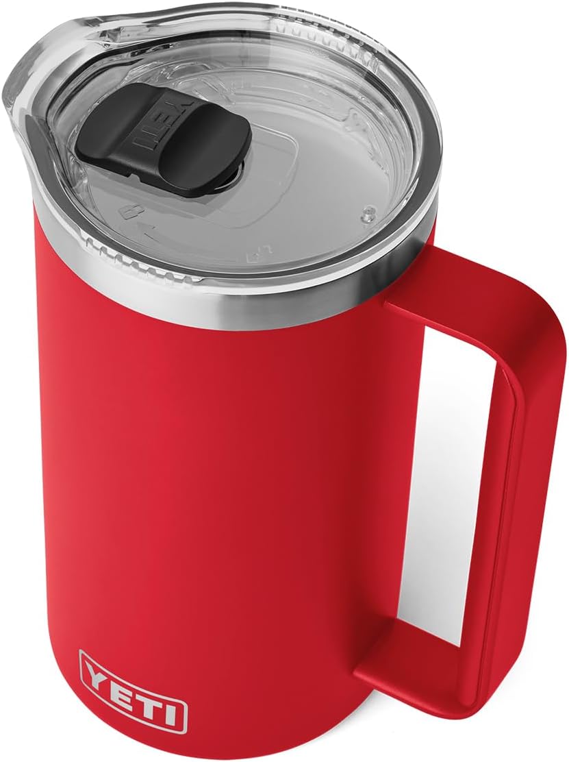 YETI Rambler 34 oz Pitcher, Vacuum Insulated, Stainless Steel with MagSlider Lid, Rescue Red