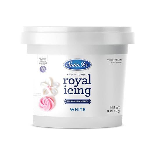 RTU Royal Icing by White - Ready-to-Use, 14oz Pail for Perfect Cake Decorating