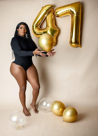 Gold 40-Inch Number Balloons by [Brand Name] - Perfect for 4th Birthday, Graduation & Baby Shower Celebrations