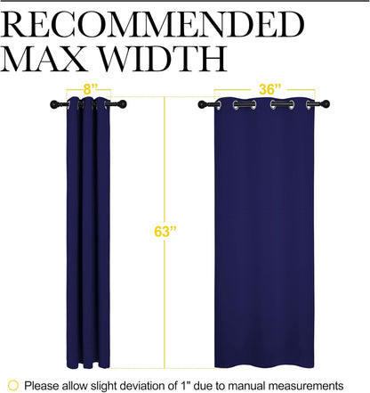 NICETOWN Blackout Curtains - All Season Thermal Insulated Grommet Drapes for Kids' Room | Royal Blue, 42 x 63 Inch (2 Panels)