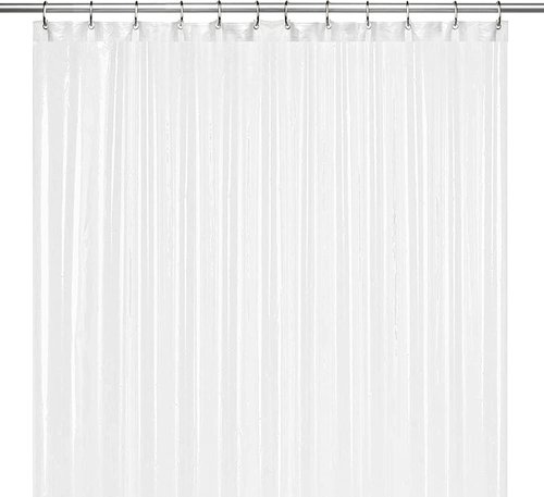 LiBa Bathroom Shower Curtain - Waterproof Plastic Shower Curtain Premium PEVA Non-Toxic with Rust Proof Grommets Frosted 10G Heavy Duty Bathroom Accessories 72x78