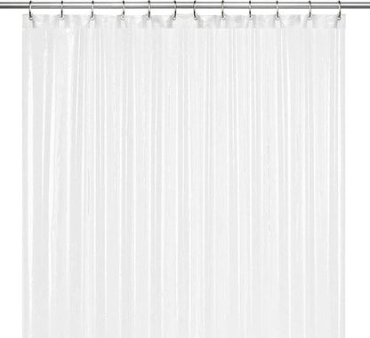 LiBa Bathroom Shower Curtain - Waterproof Plastic Shower Curtain Premium PEVA Non-Toxic with Rust Proof Grommets Frosted 10G Heavy Duty Bathroom Accessories 72x96