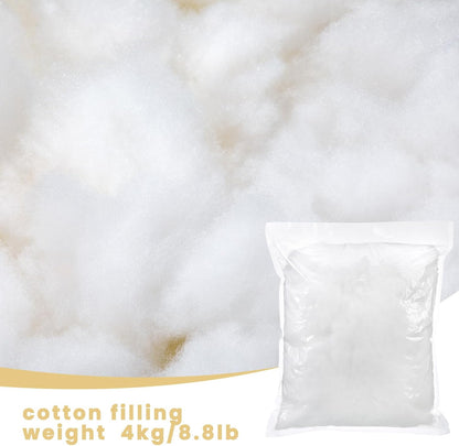 Woanger Polyester Polyfill Stuffing - 8.8 Pounds of Soft, High-Resilience Fiber for Crafts & Home Decor