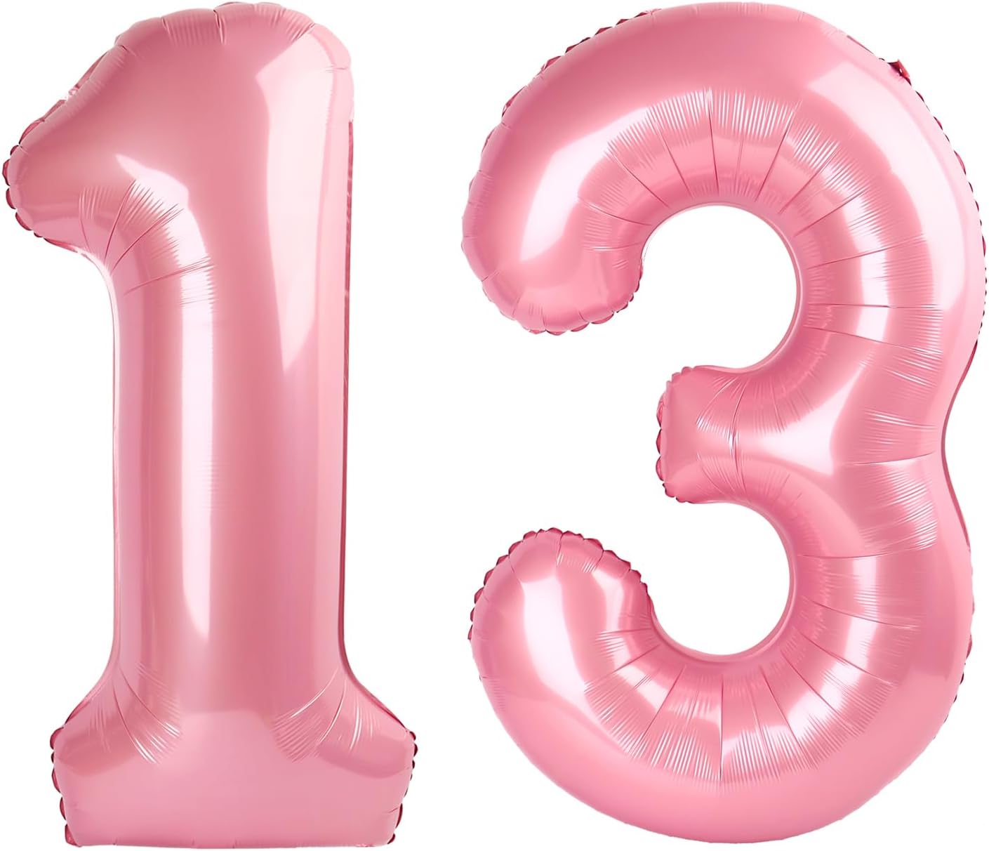 Pastel Pink Number 13 Balloon by [Brand Name] - 40 Inch Foil Balloon for Birthday & Wedding Decorations