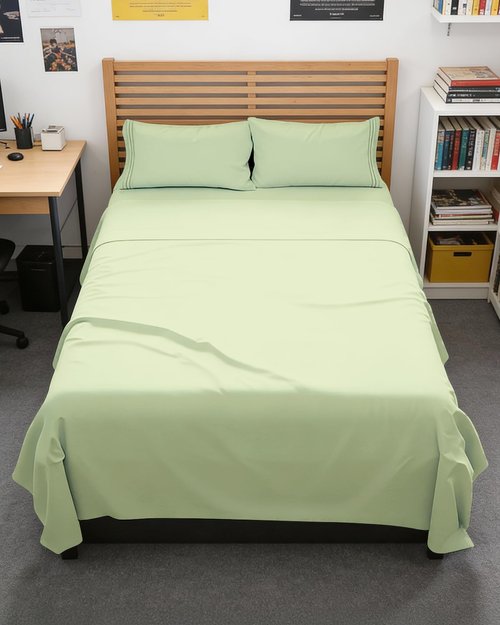 Full XL Bed Sheet Set - 4 Piece Extra Long Extended Full XL Sheets - Soft, Breathable & Cooling - Fits 8" to 16" Mattress w/ Deep Pockets - 54" x 80" - Wrinkle and Fade Resistant - Light Sage Green