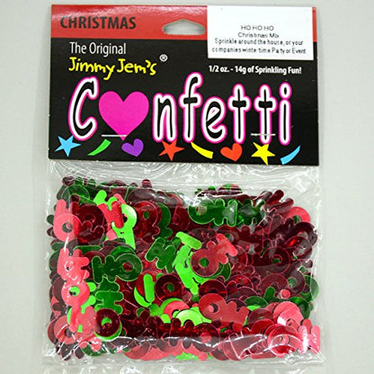 Confetti Word HO HO HO Green Red 0.5oz Christmas Party Supplies