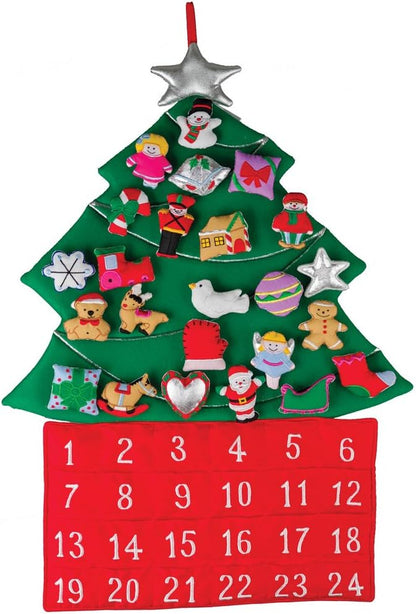 Vermont Christmas Company Advent Calendar - Fabric Christmas Tree Countdown | Festive Holiday Decor