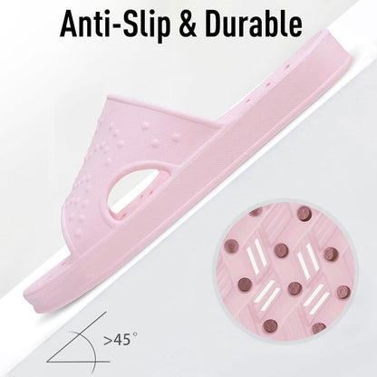 Skiennix Shower Shoes - Arch Support Quick-Drying Pool Slides | Lightweight Beach Sandals with Drain Holes
