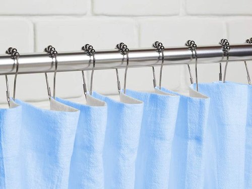BeGrit Metal Shower Curtain Hooks Rings 18-Pack Bath Curtain Hooks for Bathroom Shower Rod