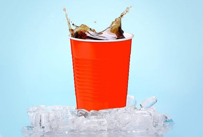 DecorRack 50 Count Red Party Cups - 16 oz BPA-Free Plastic, Stackable & Reusable for Any Event