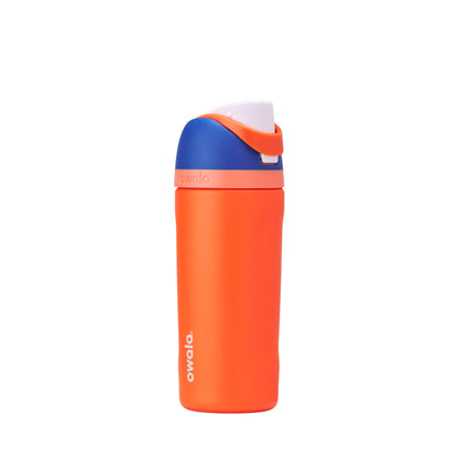 Owala Kids FreeSip Insulated Stainless Steel Water Bottle with Straw for Sports, Travel, and School BPA-Free Sports Water Bottle, 16 oz, Blue Citrus