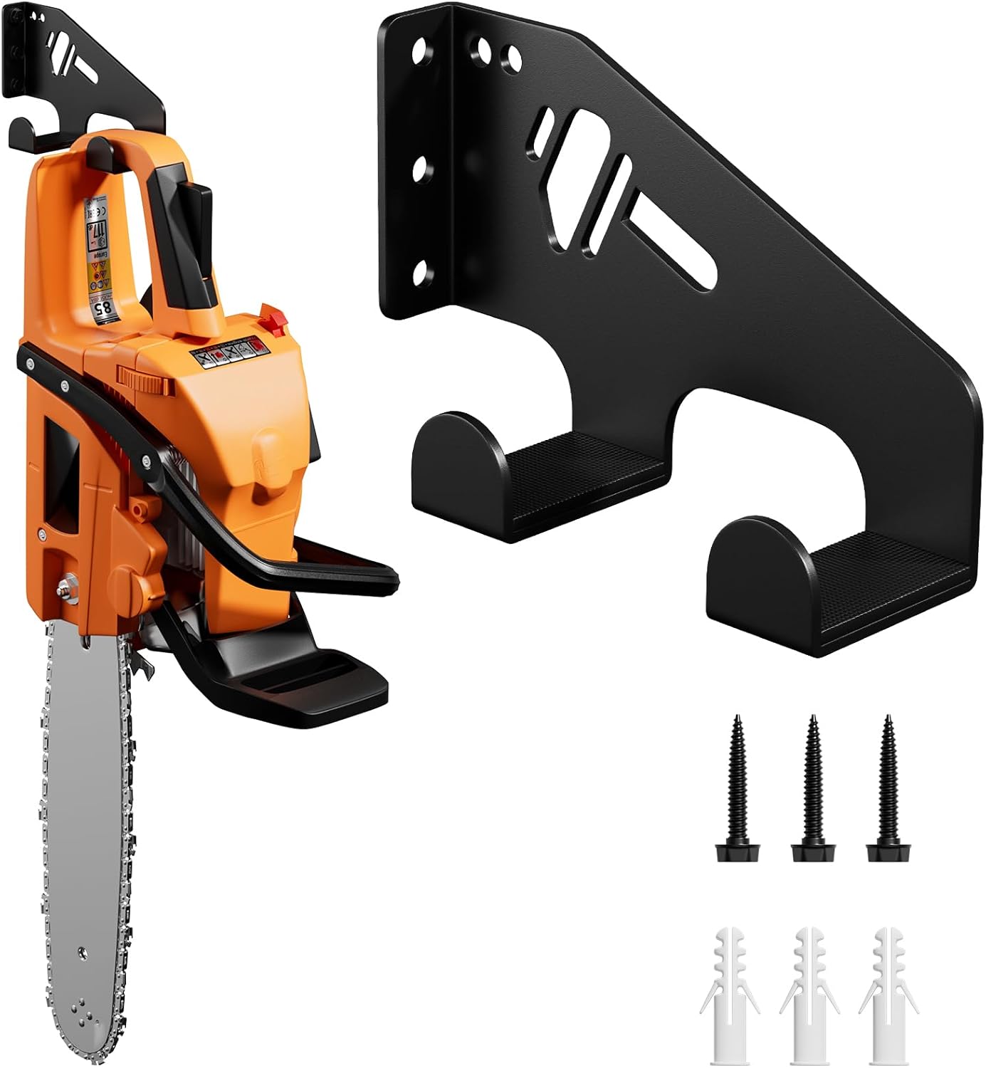 XZHXFX Chainsaw Hanger Wall Mount - Heavy-Duty Garage Organizer with Protective Pad | 1 Pack