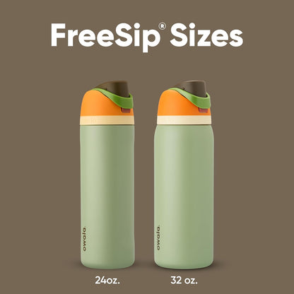Owala FreeSip Insulated Stainless Steel Water Bottle - BPA-Free, Travel-Friendly, 24 Oz, Camo Cool