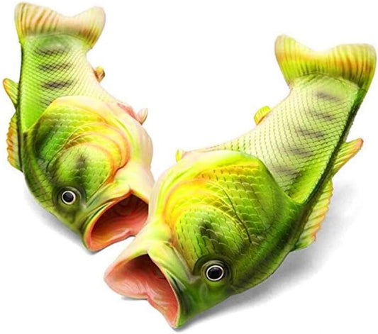 Skiennix Unisex Fish Slippers - Comfortable Bass Sandals for Fun Indoor/Outdoor Wear