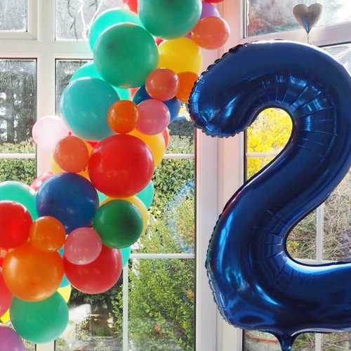 40 Inch Navy Blue Number 8 Balloon | Perfect for 8th Birthday Parties & Celebrations