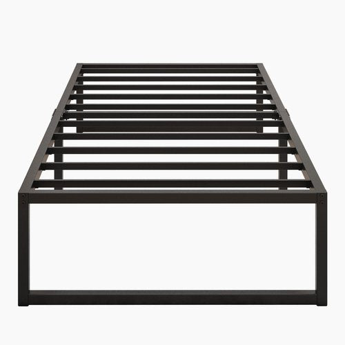 Lutown-Teen 14 Inch Twin Bed Frames Heavy Duty Metal Twin Size Platform Bed Frame No Box Spring Needed, Noise Free, Easy Assembly, Black