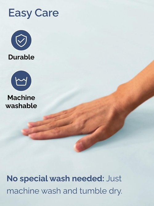 Extra Deep Queen Fitted Sheet - Hotel Luxury Single Fitted Sheet Only - Easily Fits 18 inch to 24 inch Mattress - Ultra Soft, Wrinkle & Fade Free w/Extra Deep Pockets - Breathable & Comfy - Ice Blue