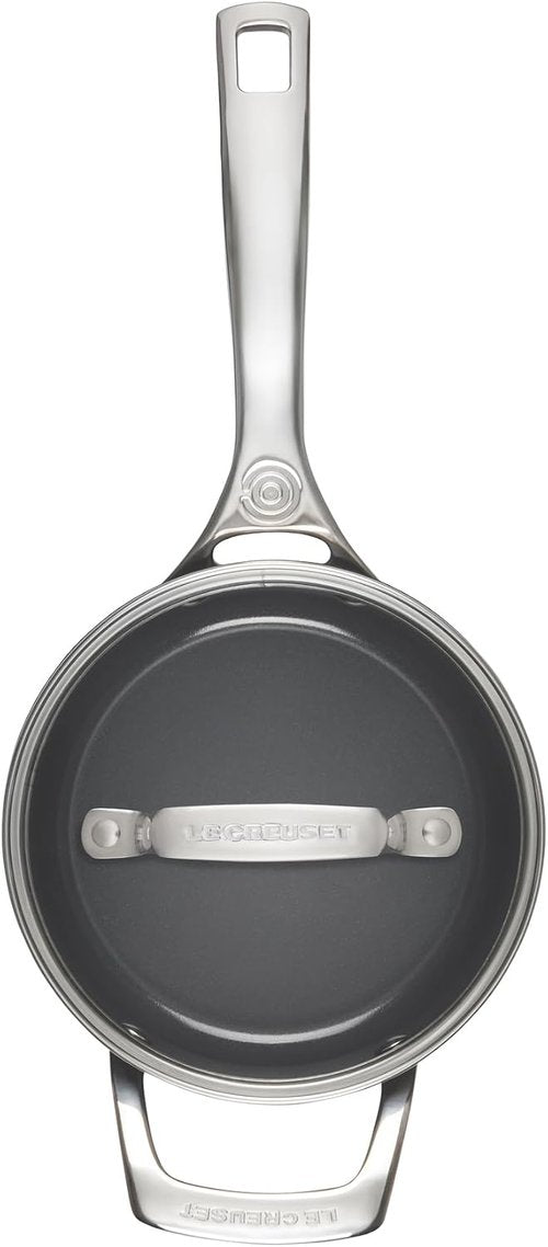 Le Creuset Non-Stick Ceramic Saucepan - 2 Qt with Glass Lid for Effortless Cooking
