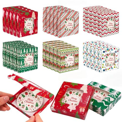 Gersoniel Christmas Sublimation Ornament Gift Boxes - Lime Green Red Set of 30