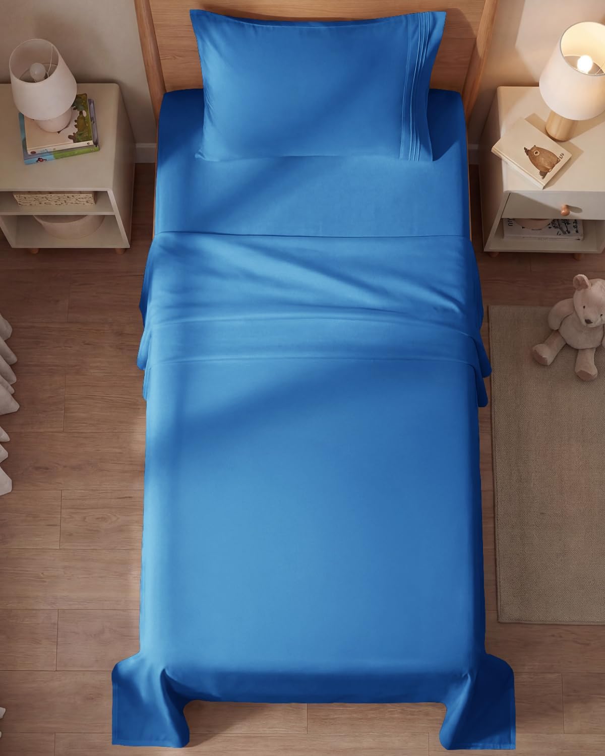 Royal Blue Twin Size 3-Piece Sheet Set | Comfy, Breathable, Cooling Bedding - Hotel Luxury for All