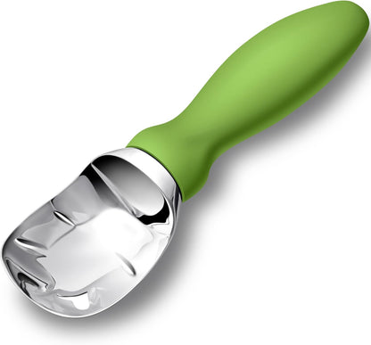 Rainspire Stainless Steel Ice Cream Scoop - Heavy Duty with Comfortable Handle | Perfect for Gelato, Sorbet, and Cookie Dough