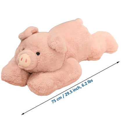 Doireum Weighted Pig Stuffed Animal, 6.2 lbs Plush Toy Throw Pillow, 29.5 Inch - Gifts for Boys and Girls
