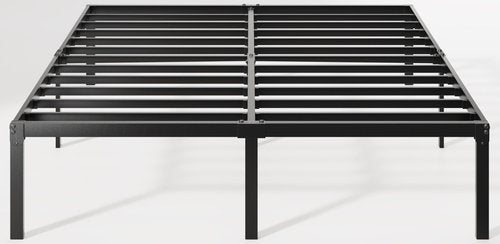 Allewie Queen Bed Frame, 14 inch Metal Platform Beds with Storage Space, No Box Spring Needed and Easy Assembly, Black