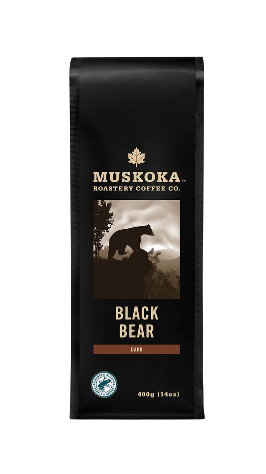 Muskoka Roastery Coffee, Black Bear, Dark Roast, Ground Coffee, 400g