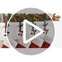 HUITEM 4 Pcs Stocking Holders for Mantle Black Adjustable Holiday Hooks