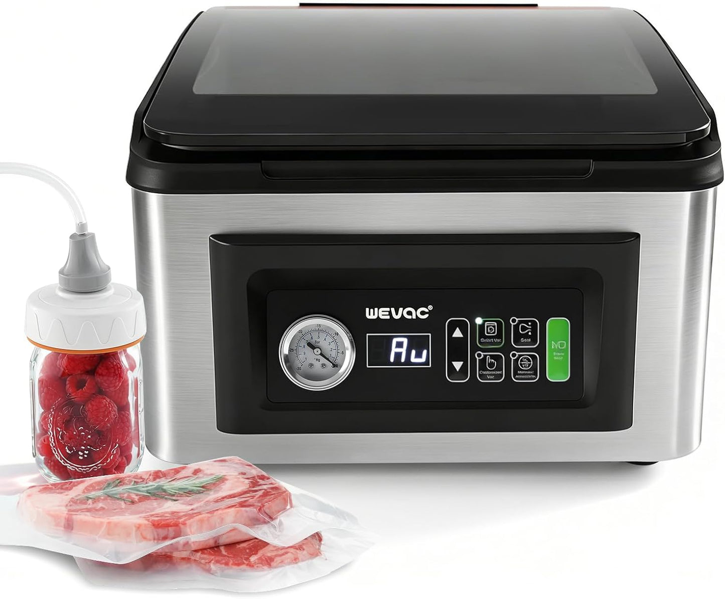 Wevac Chamber Vacuum Sealer - 12” Seal Bar | Commercial-Grade Design for Meats, Liquids & Sous Vide