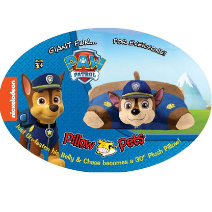 Pillow Pets Jumboz Pillow for Paw Patrol, Chase, 30" Jumbo Folding Plush Pillow, 1 Count (Pack of 1)