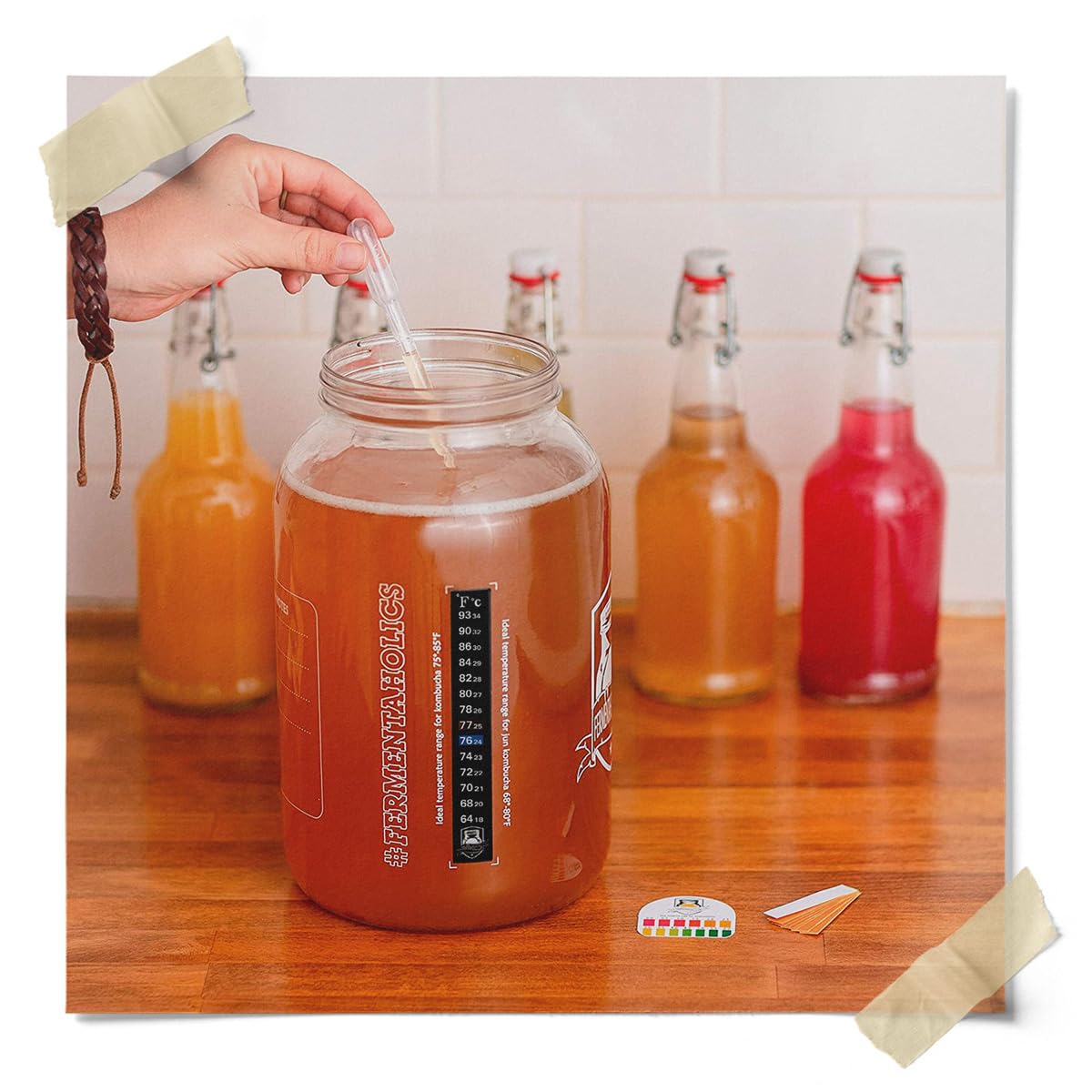 Fermentaholics Ingredient Kit - Classic Kombucha, Brews 1-Gallon, Organic, Kosher