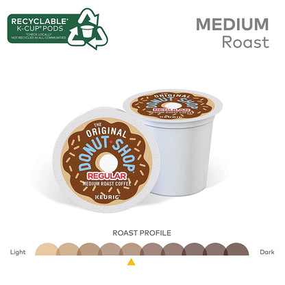 Original Donut Shop Medium Roast Coffee K-Cup Pods - Full-Bodied, Bold Flavor | Single Serve