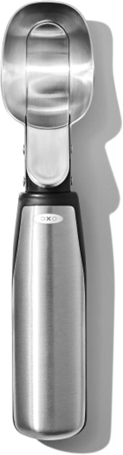 OXO Steel Ice Cream Scoop - Effortless Lever Design for Perfect Scoops Every Time