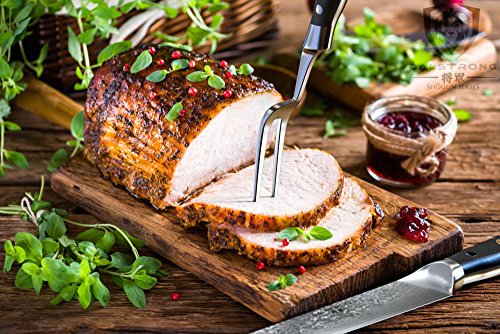 Dalstrong Black 9-Inch Carving Set with Slicing Knife & Meat Fork - ELITE