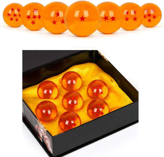 Skiennix Unisex Acrylic Resin Transparent Star Balls | 7-Piece Anime Cosplay Props Set - 43mm Diameter