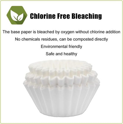 Coffee Filters | 8-12 Cup | 100 Count White Disposable Basket Filters - 7.875 Inch x 3.25 Inch