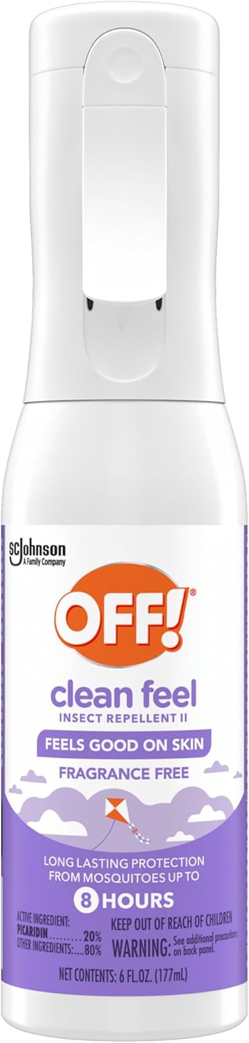 Off! Clean Feel Insect Repellent - Fragrance-Free Picaridin Bug Spray for Lasting Protection | 6 oz